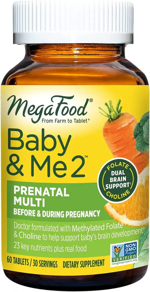 MegaFood Baby & Me 2 Prenatal Multivitamin